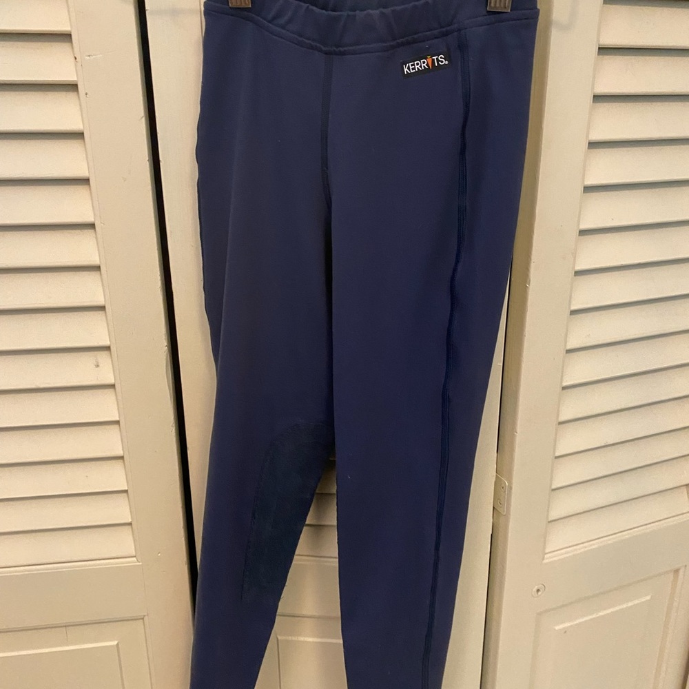 Girls sz M gray blue riding Kerrits horse riding pants.